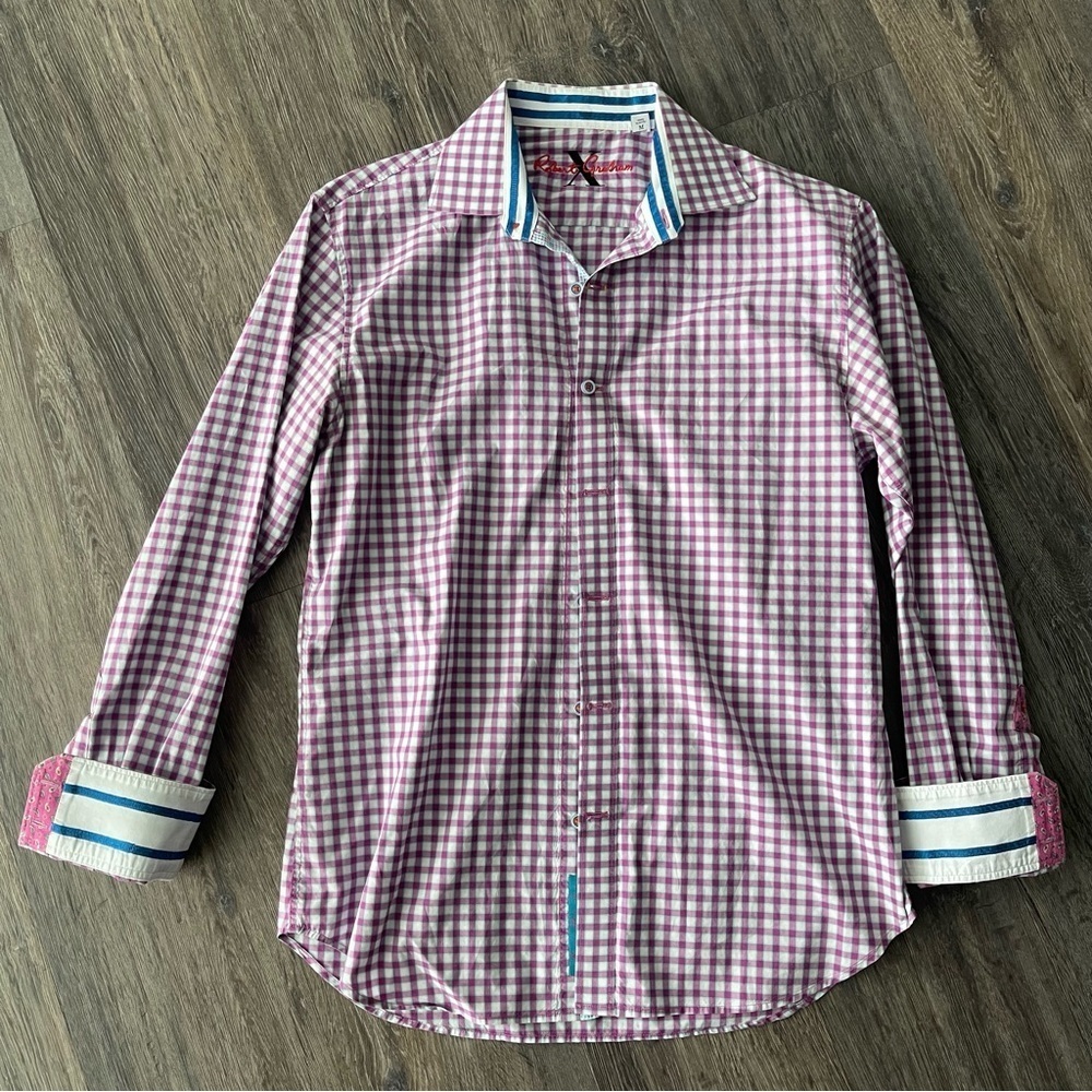 Robert Graham X | Purple Checkered Flip Cuff Button Down Shirt